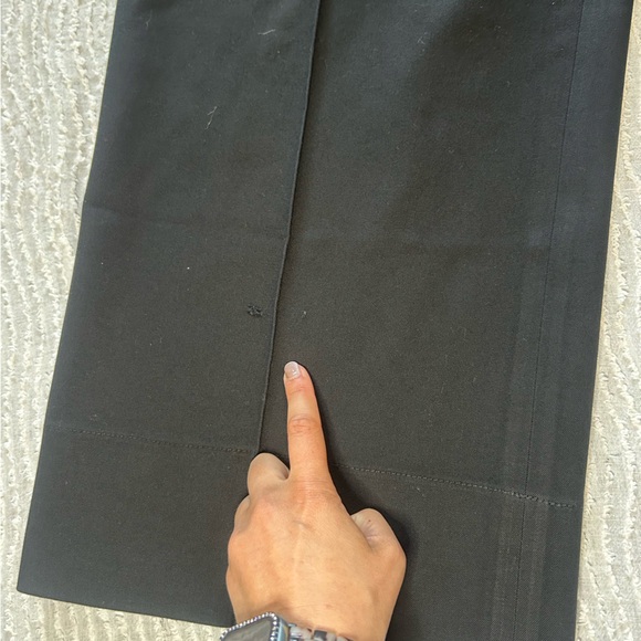 Club Monaco Black Wide Leg Pants Size 12 Casual Business Slacks (tiny hole) - Picture 4 of 11